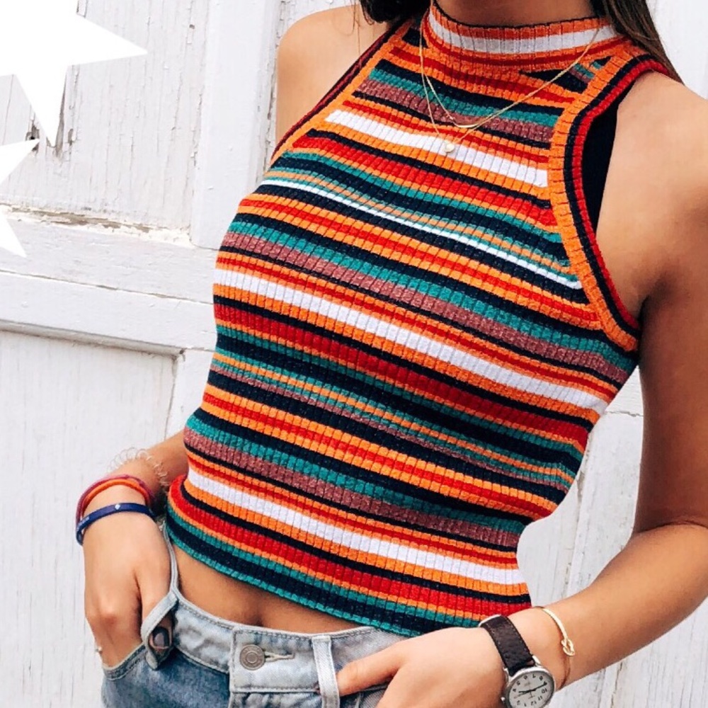 Colorful Zara halter top